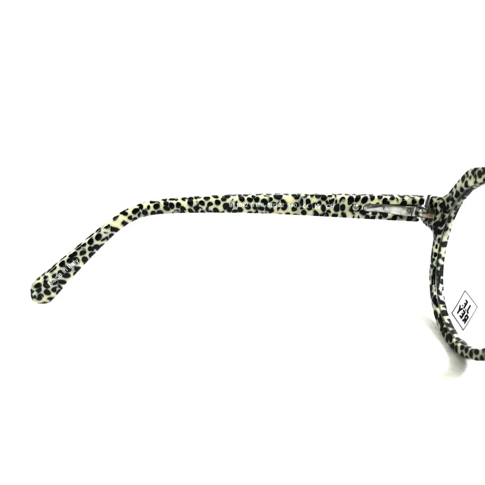 J.F. Rey Eyeglasses Frames JF1342 9138 Black White Cow Print Polka Dot 51-22-140
